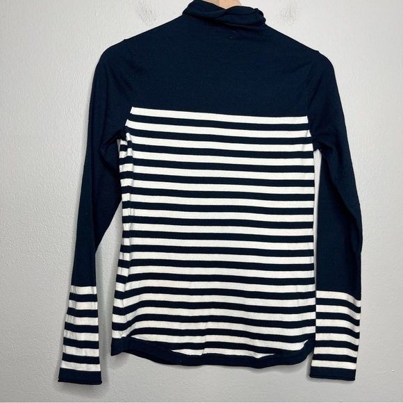 Duluth Women Turtleneck Sweatshirt XS S'no Sweat Sweater‎ Cool Max Blue White - Picture 8 of 9